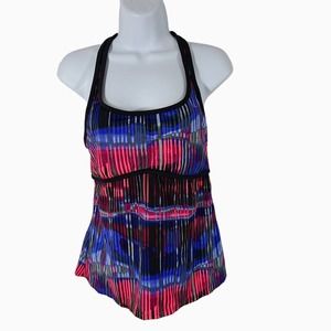 Nike Tankini Racerback Top Multicolor Large
